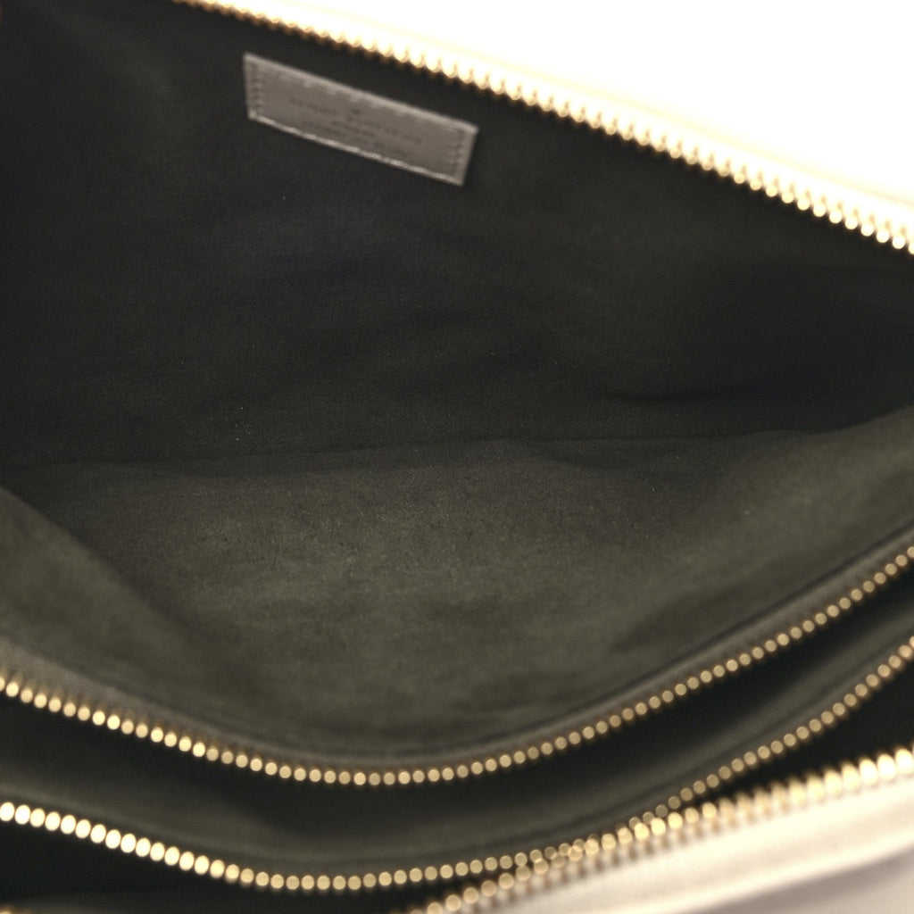 Lambskin Embossed Monogram Coussin PM Beige Cream