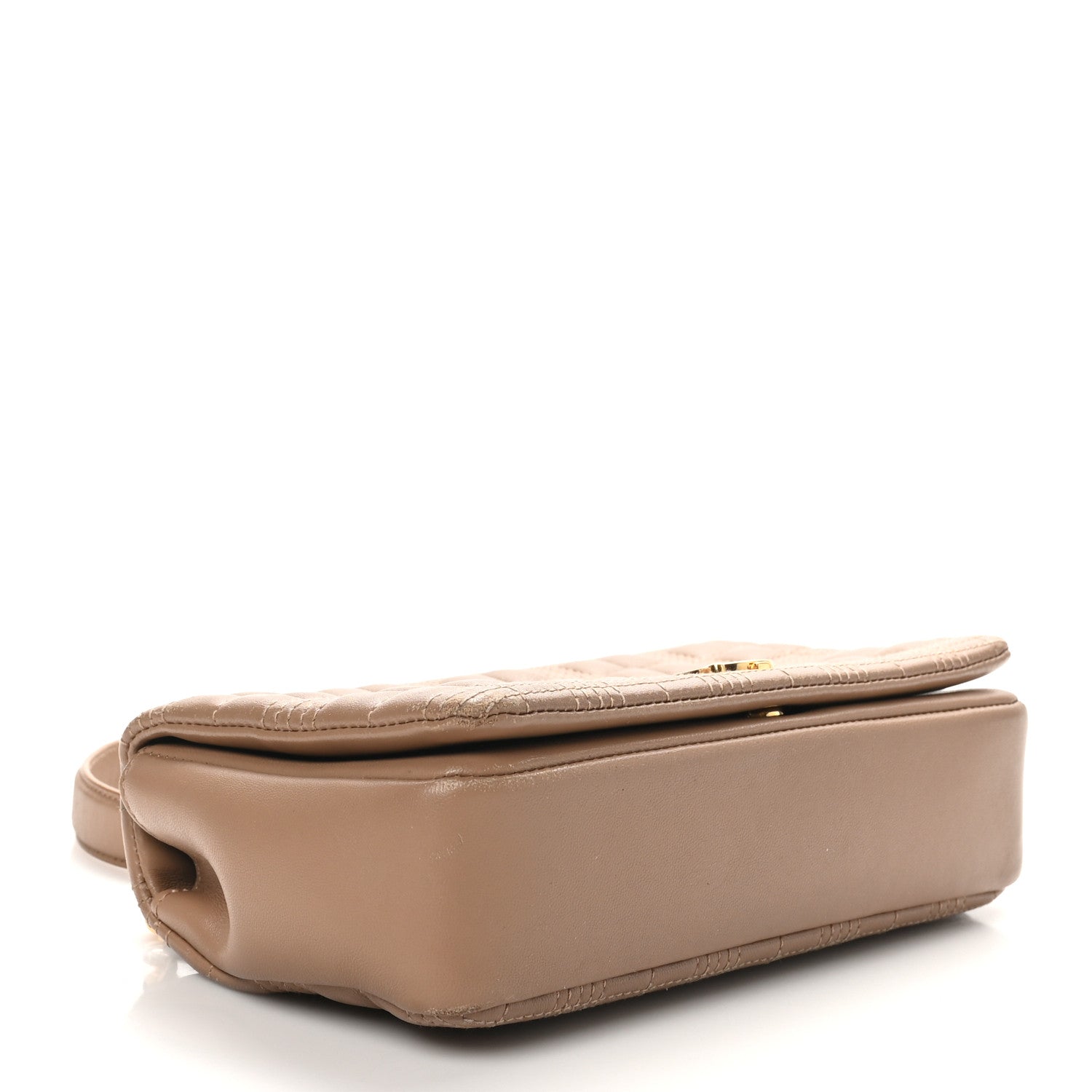 Lambskin Quilted Small Lola Bag Camel