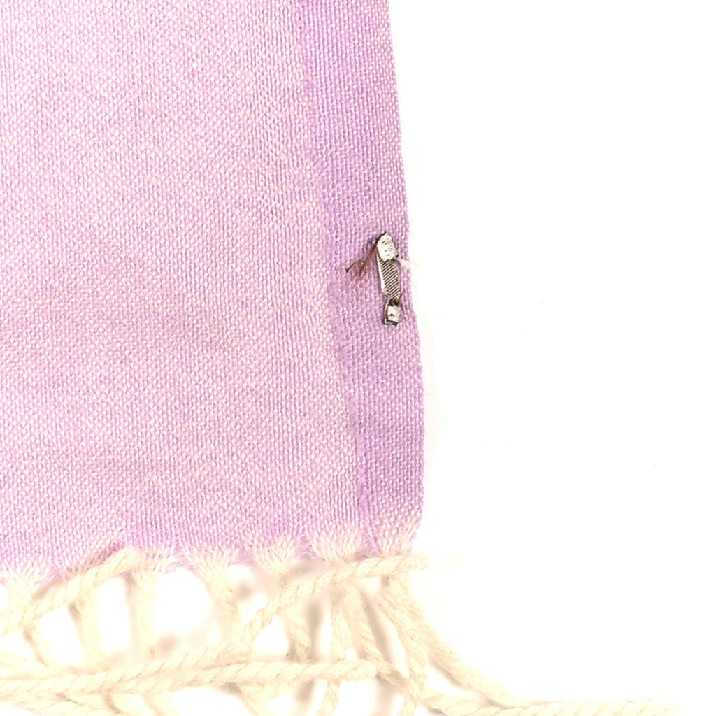 Cashmere Rue Cambon Fringe Stole Pink White