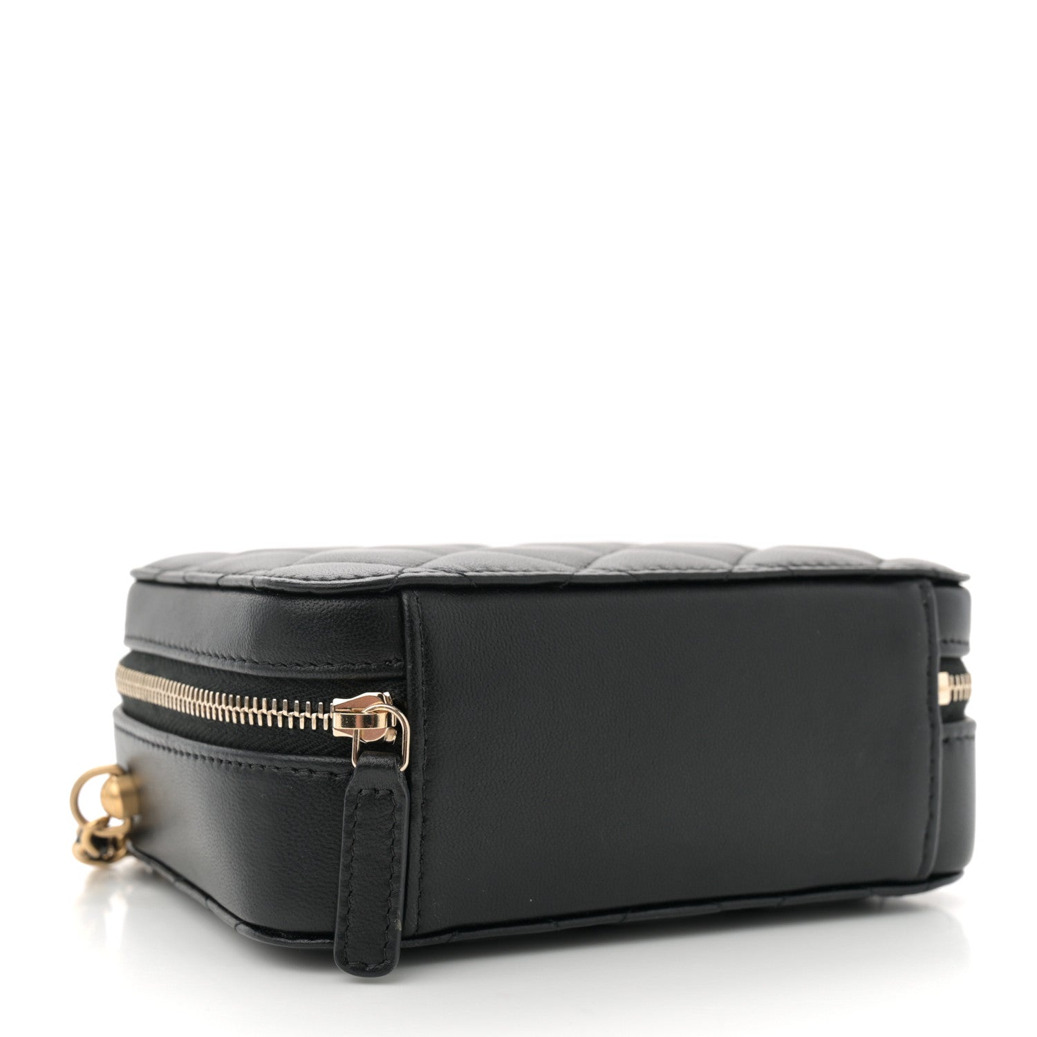 Lambskin Quilted CC Pearl Crush Camera Case Black