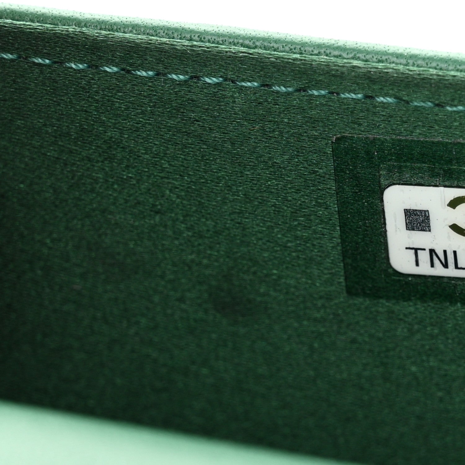 Lambskin Crystal Diamante Clutch With Chain Green