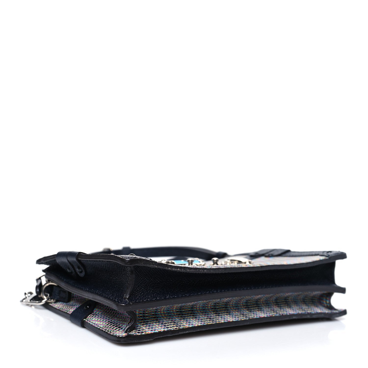 Calfskin Monogram LV Pop Trunk Clutch Blue