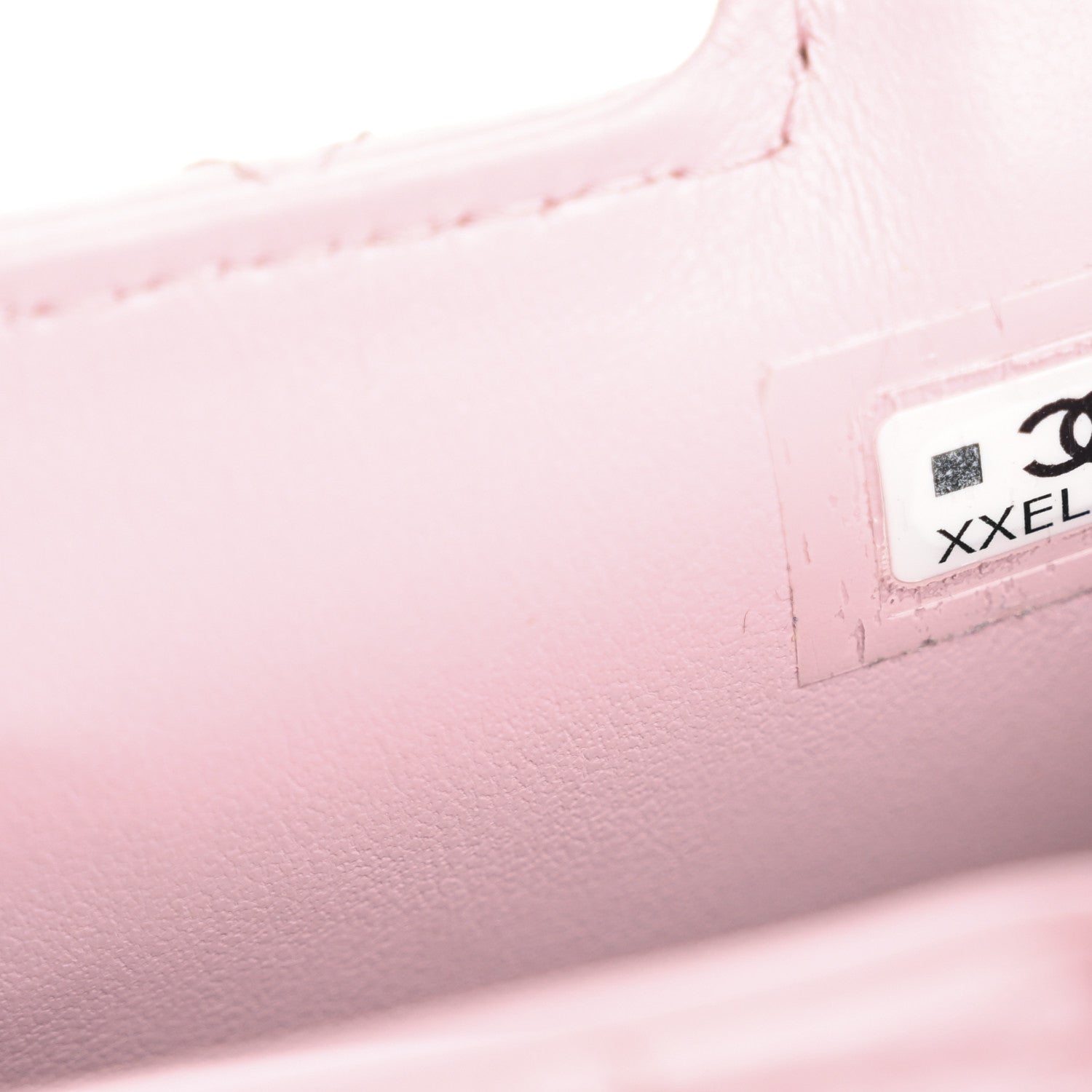 Shiny Aged Calfskin Quilted Mini Nano Kelly Shopper Light Pink