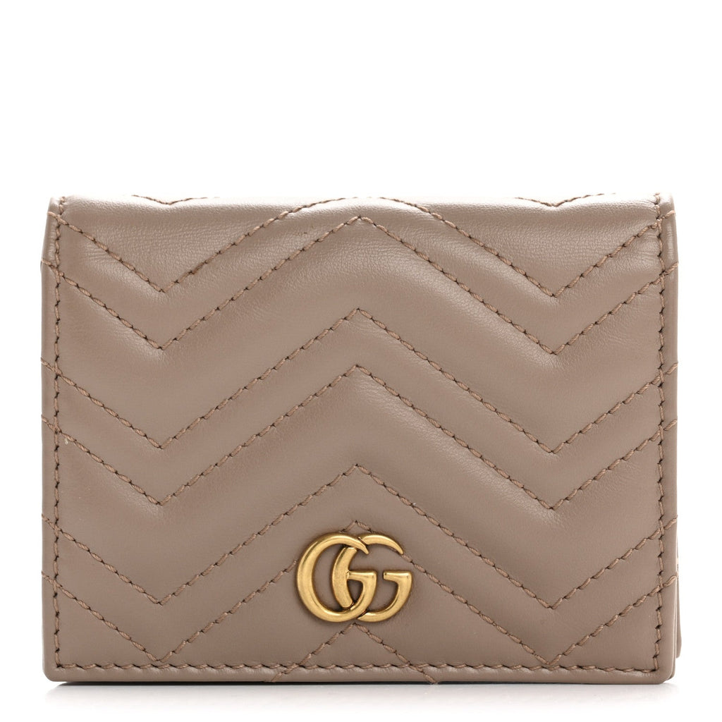 Calfskin Matelasse GG Marmont  Case Wallet Porcelain Rose