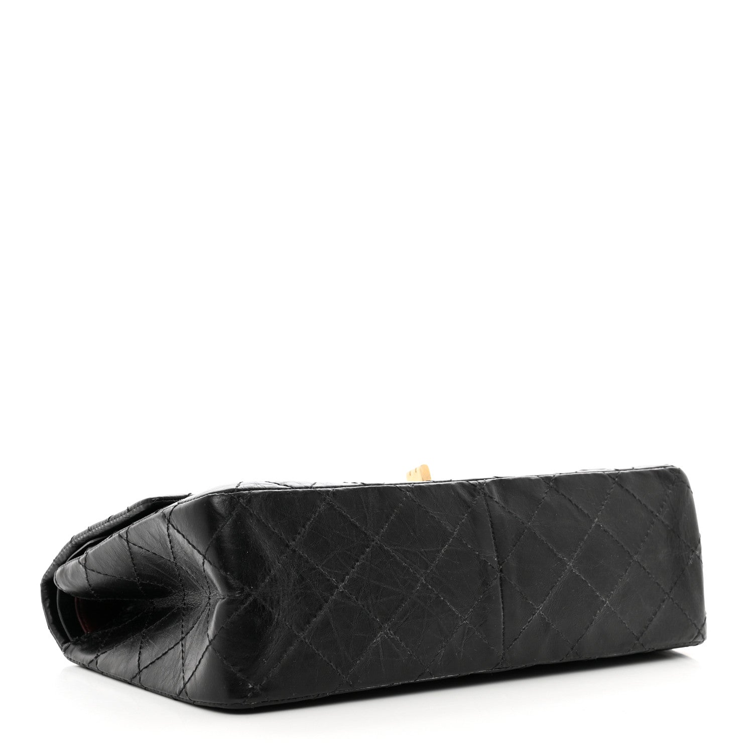 Aged Calfskin Quilted 2.55 Reissue 226 Flap Black