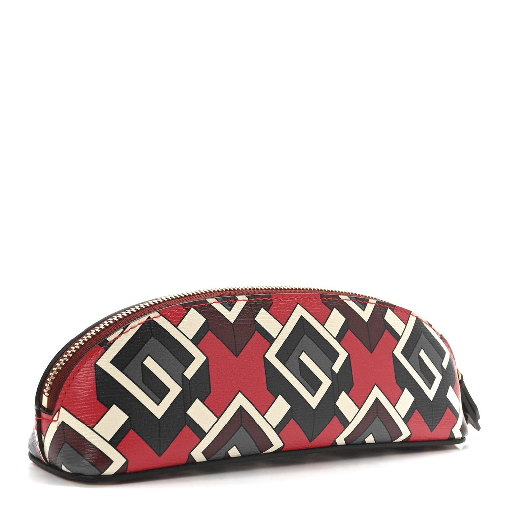 Shangai Calfskin Geometric G Pencil Case Multicolor