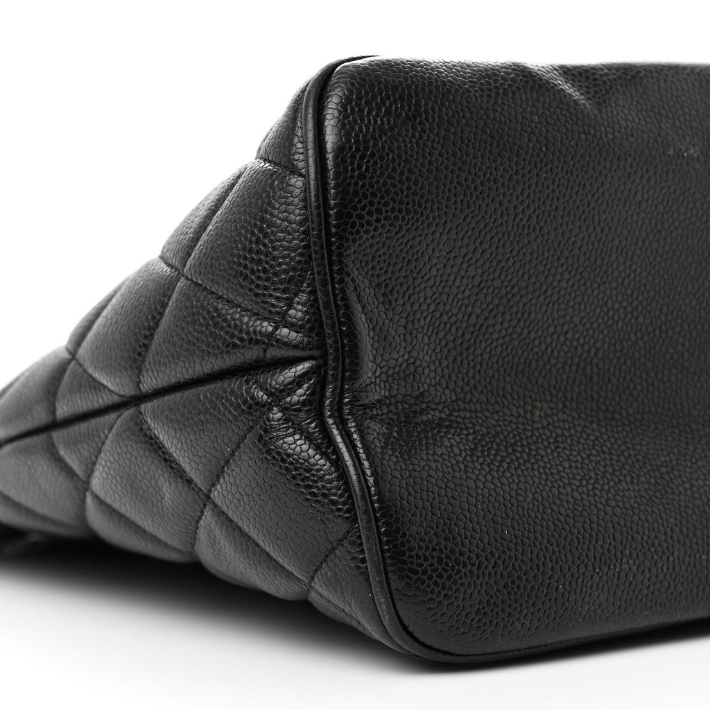 Caviar Quilted Medallion Tote Black