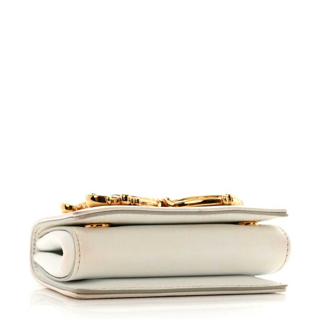 Calfskin Micro DG Girls Shoulder Bag White