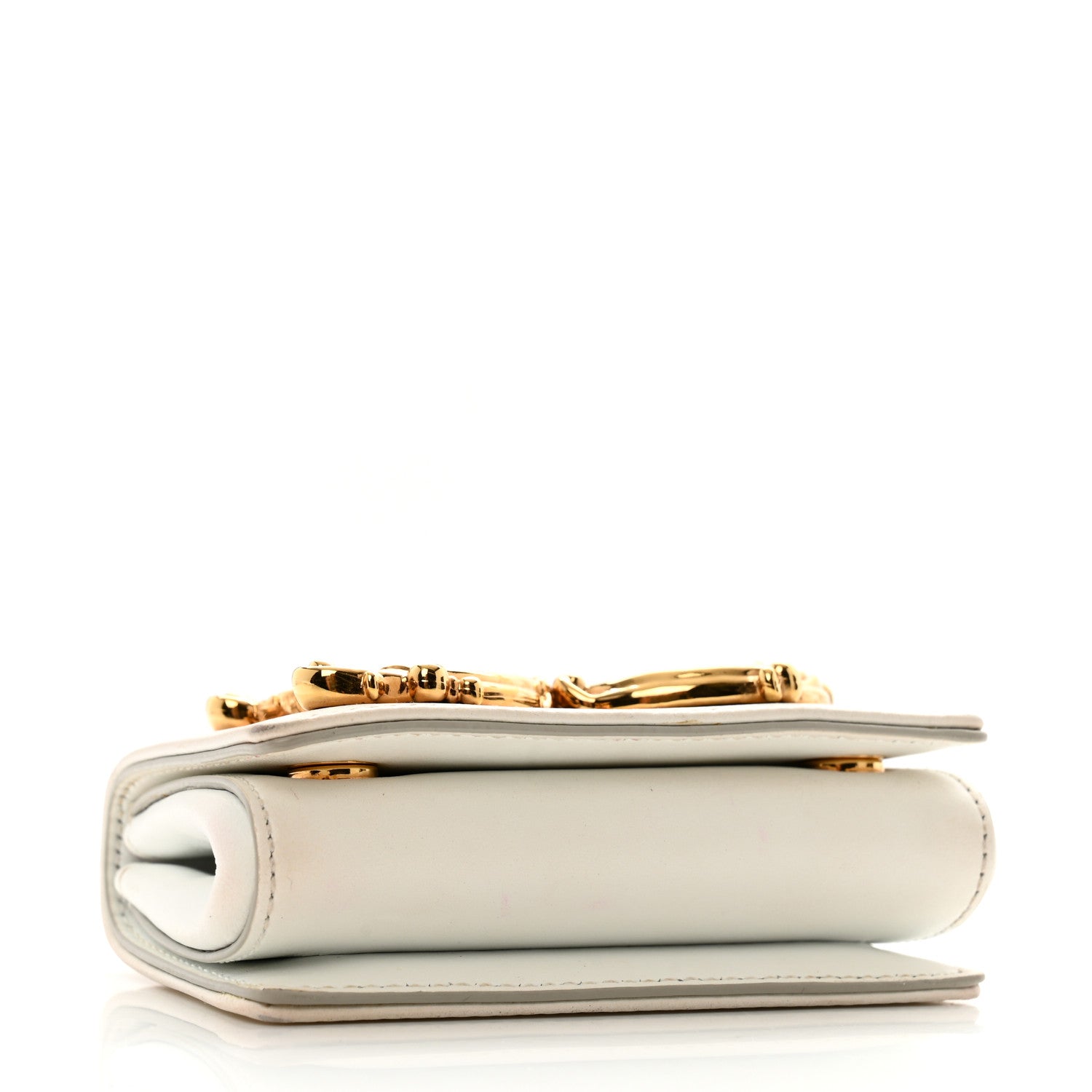 Calfskin Micro DG Girls Shoulder Bag White