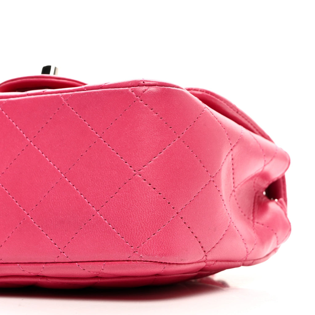 Lambskin Quilted Mini Square Flap Pink