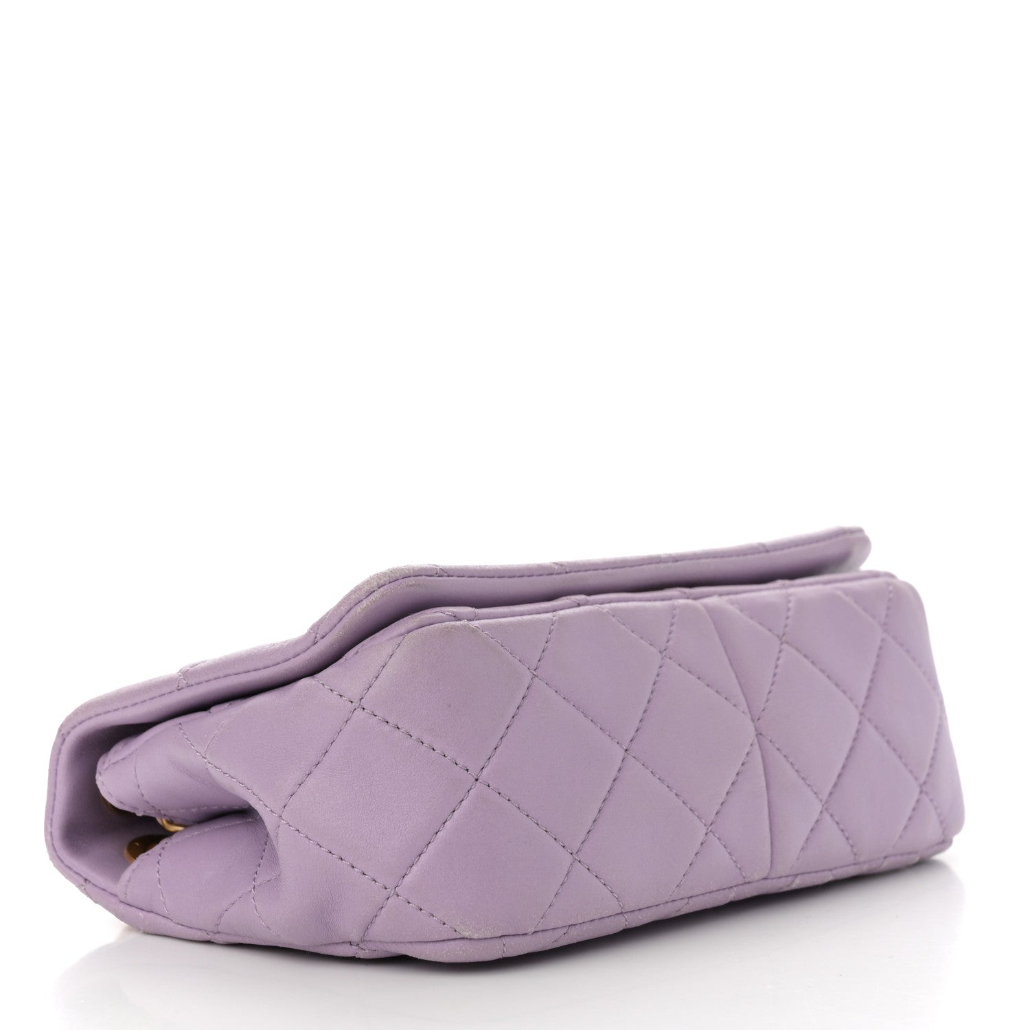 Lambskin Quilted Braided CC Small Flap Lilac