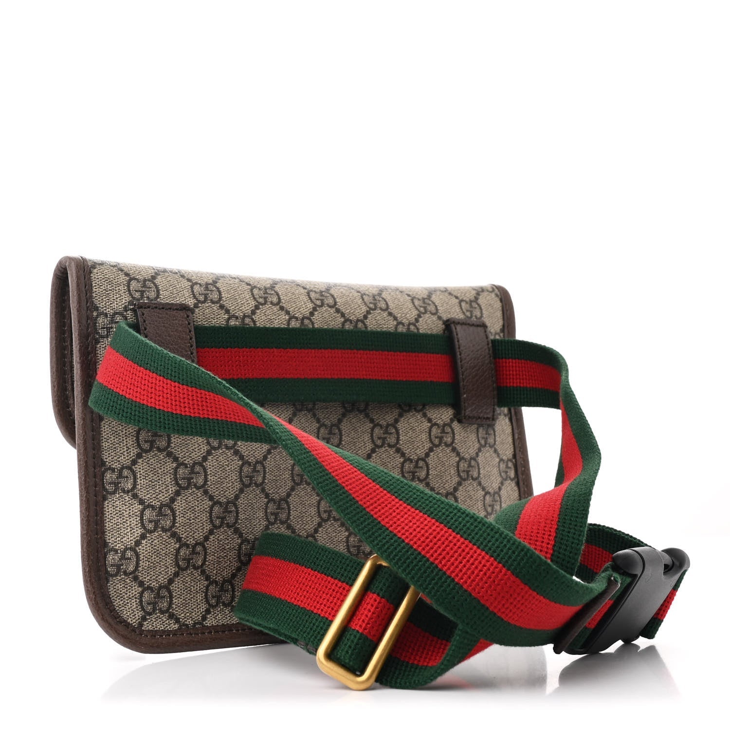 GG Supreme Monogram Neo Vintage Web Belt Bag Brown