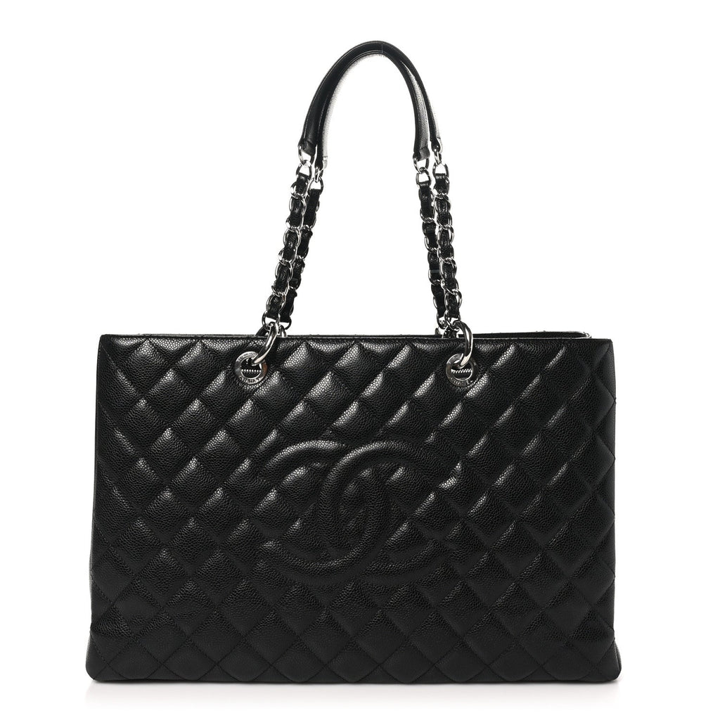 Caviar Quilted XL Grand Shopping Tote GST Black