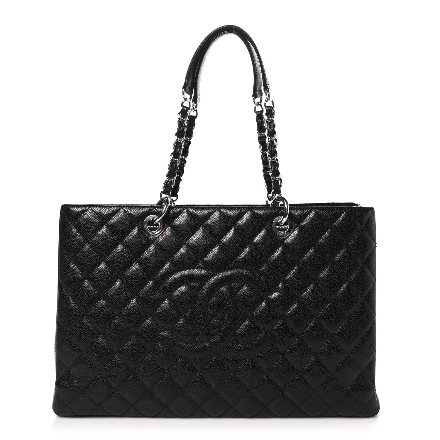 Caviar Quilted XL Grand Shopping Tote GST Black
