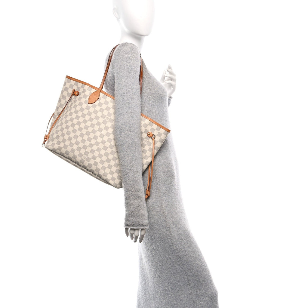 Damier Azur Neo Neverfull MM Rose Ballerine