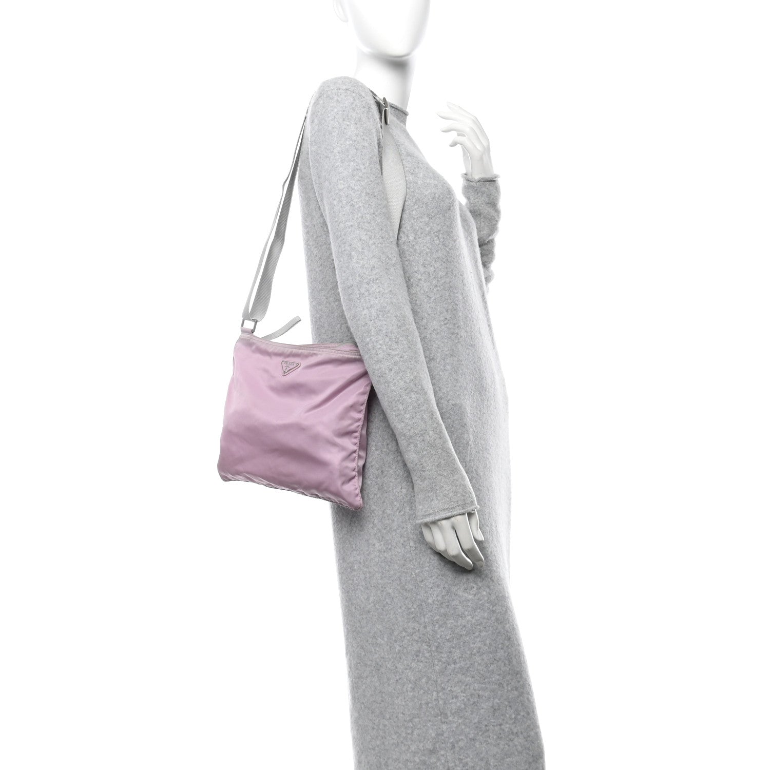 Nylon Vela Sport Flat Messenger Bag Rosa