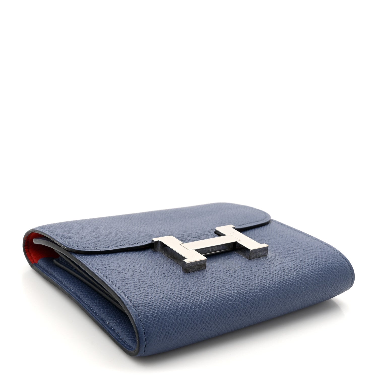 Epsom Verso Constance Short Wallet Bleu Brighton Rouge Pivoine