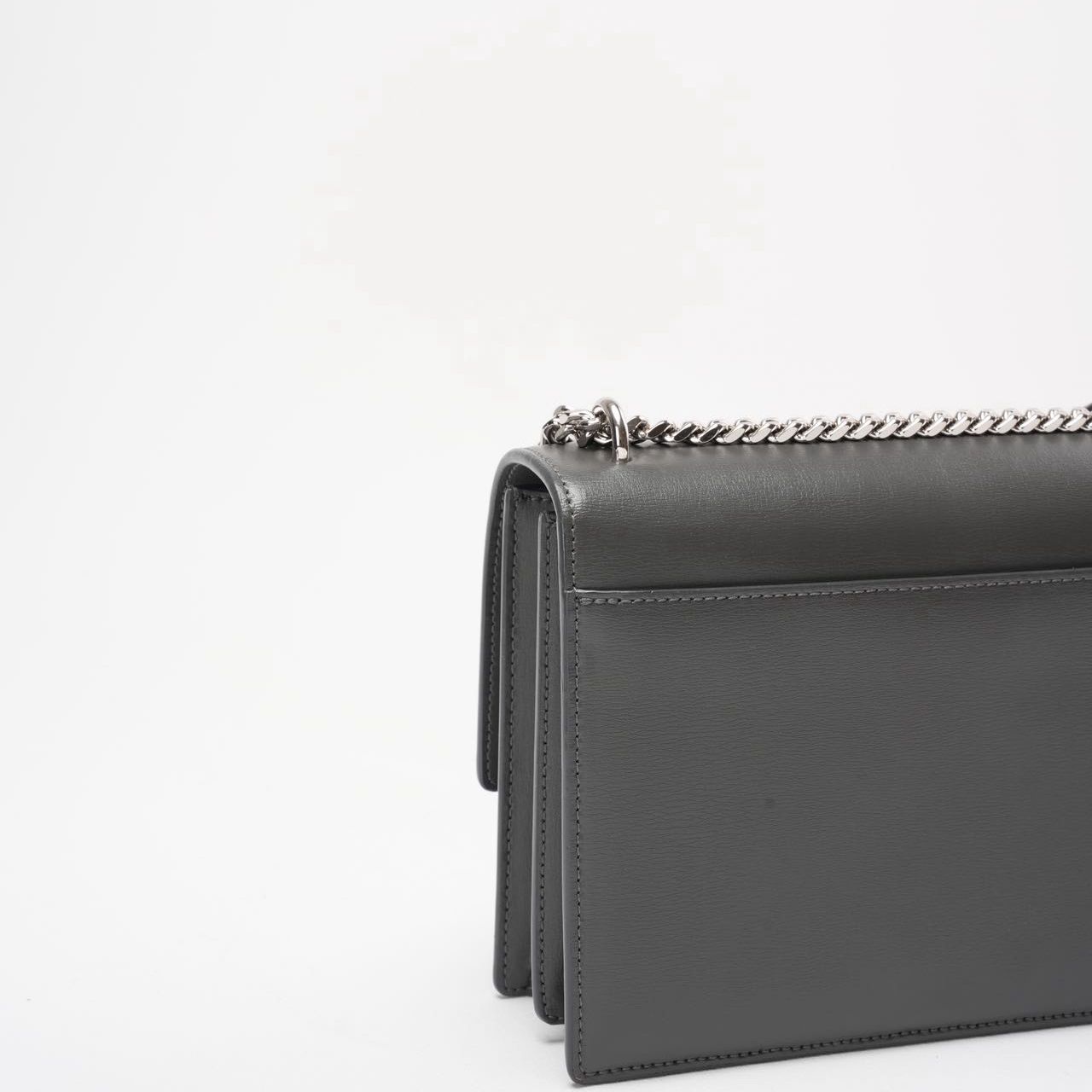 Saint Laurent Grey Calfskin Medium Monogram Sunset