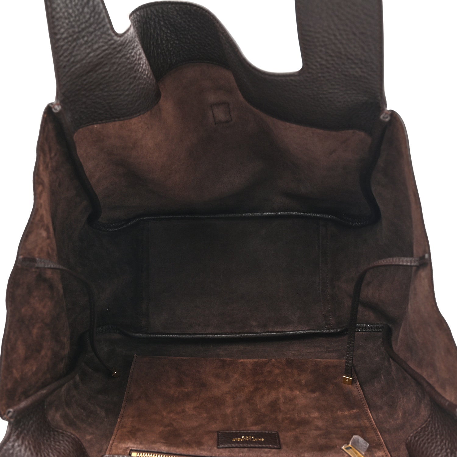 Grained Deerskin Bea Tote Marron Fonce