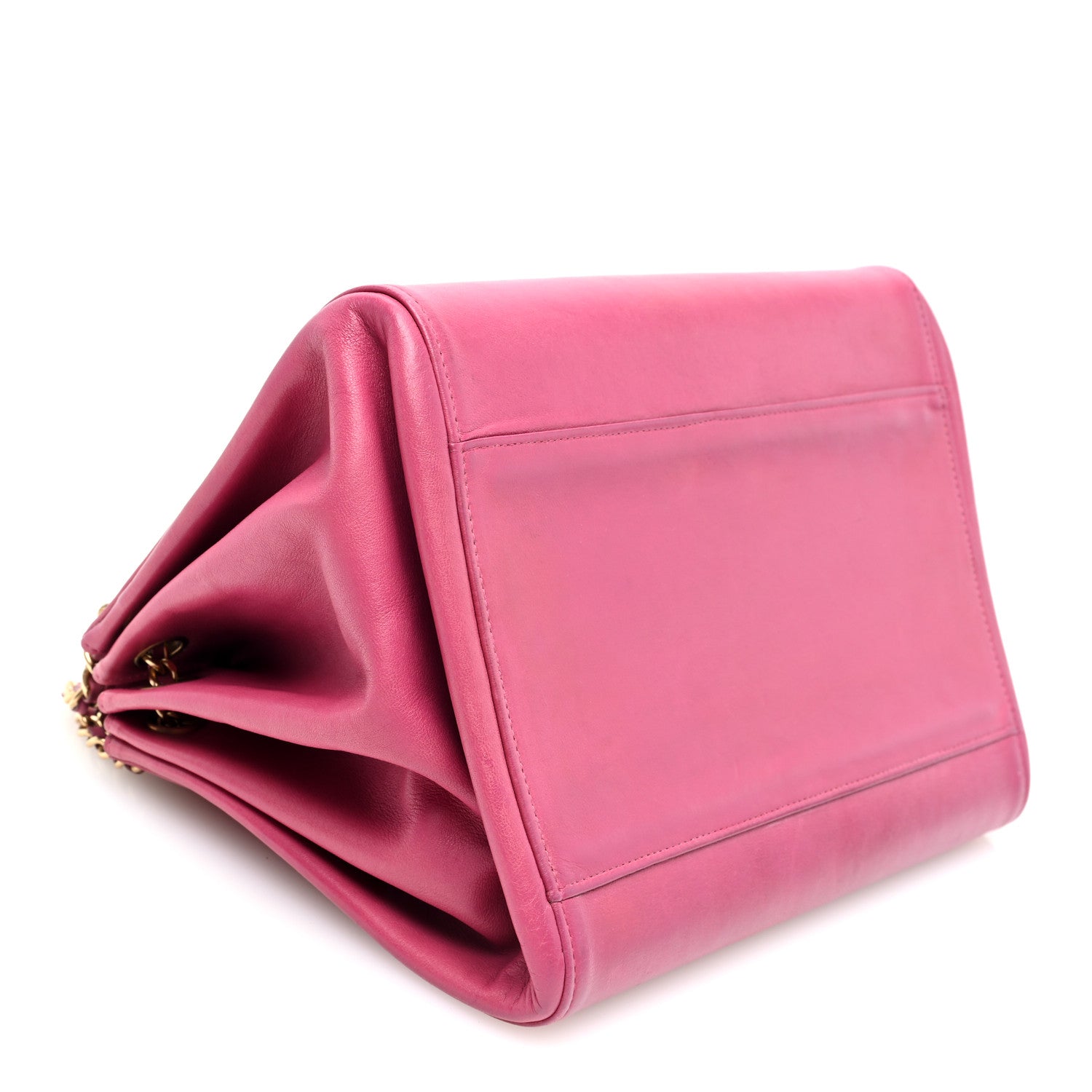 Lambskin Chocolate Bar Accordion Reissue Flap Pink