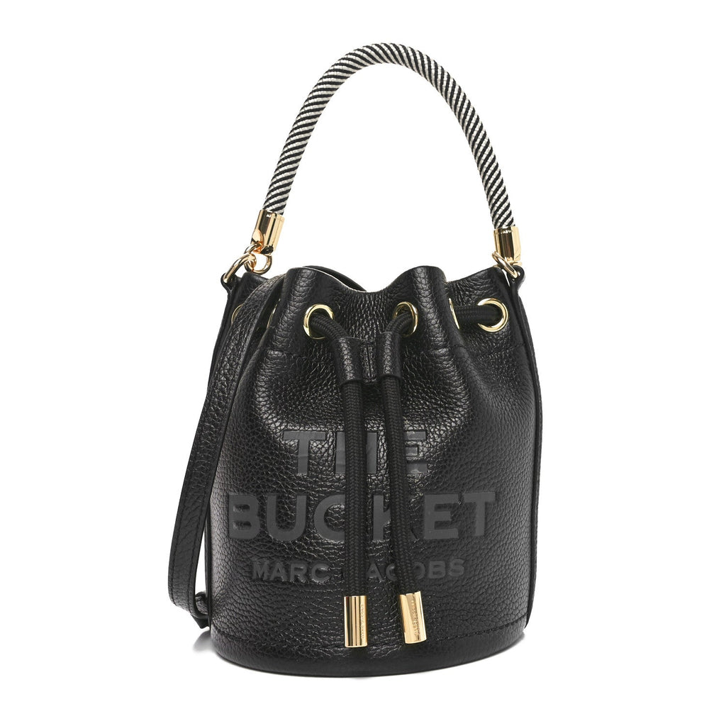 Grained Calfskin Mini The Bucket Bag Black