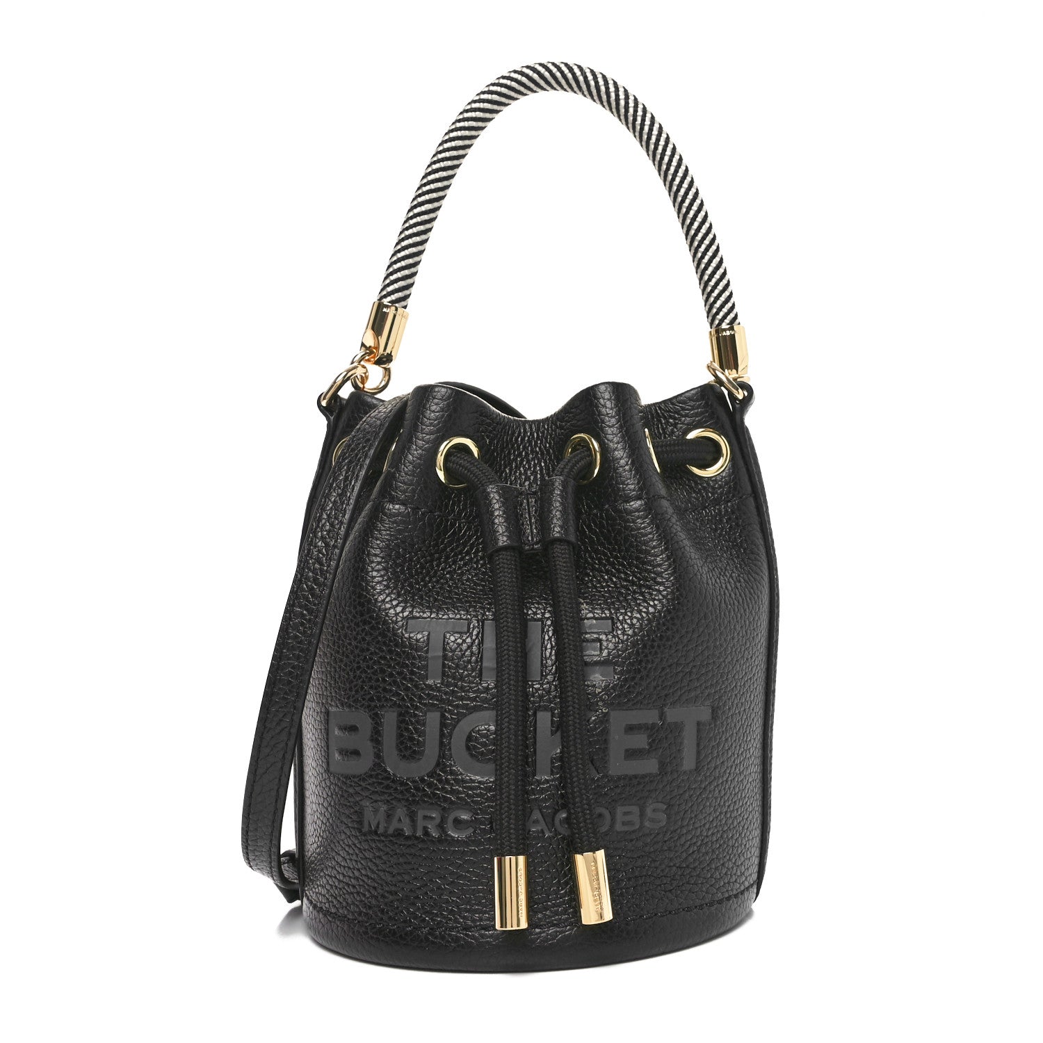 Grained Calfskin Mini The Bucket Bag Black