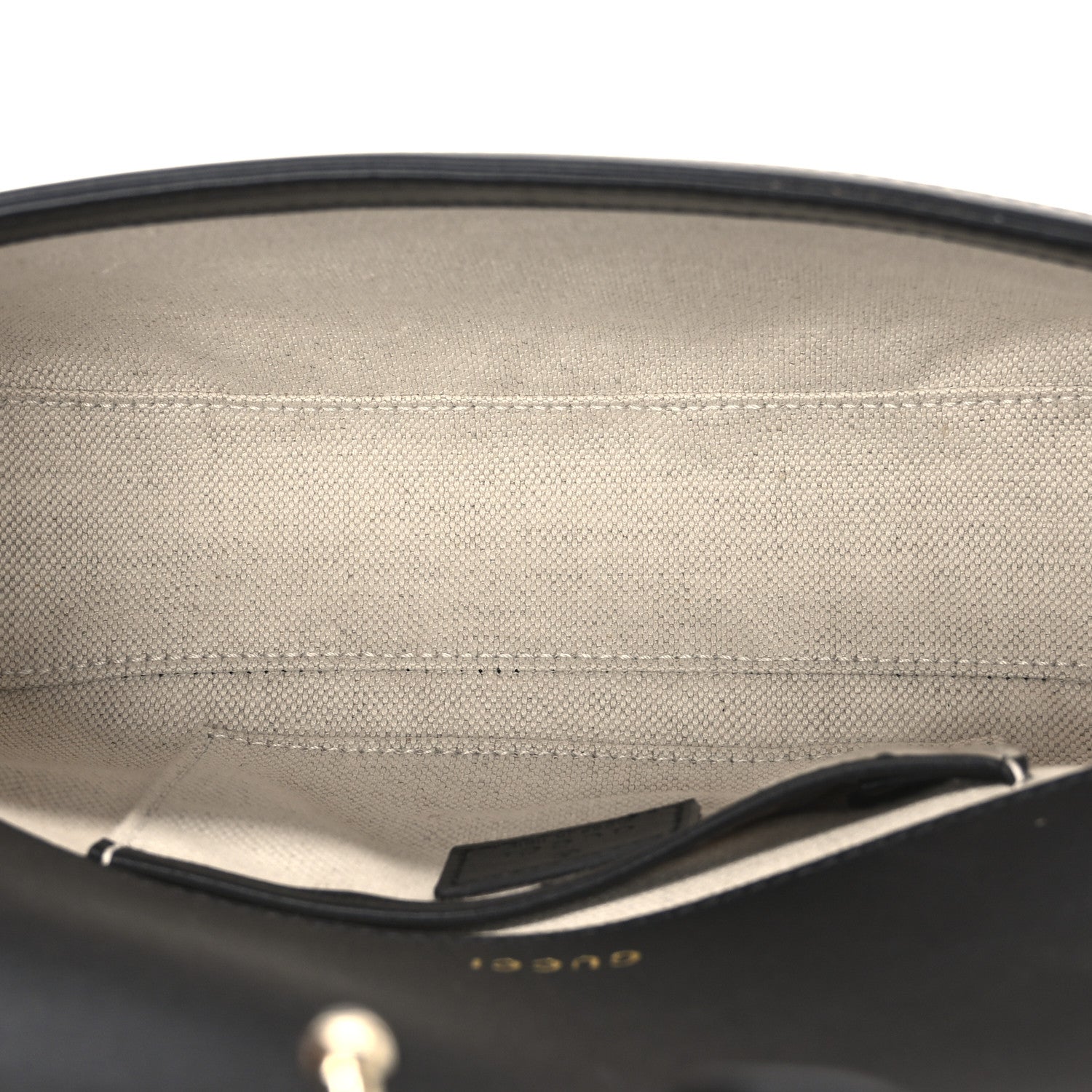 GG Supreme Monogram Horsebit 1955 Small Soft Top Handle Shoulder Bag Beige Black