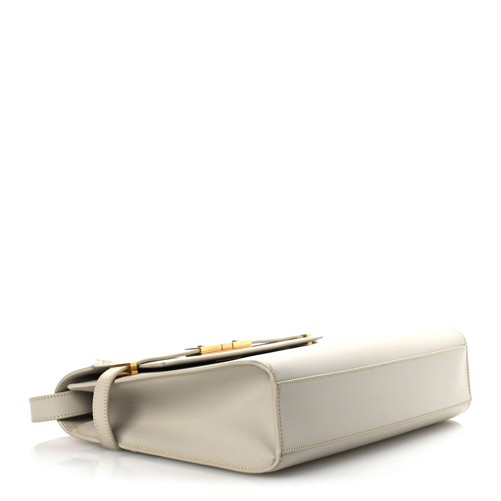 Smooth Calfskin Manhattan Shoulder Bag Crema Soft