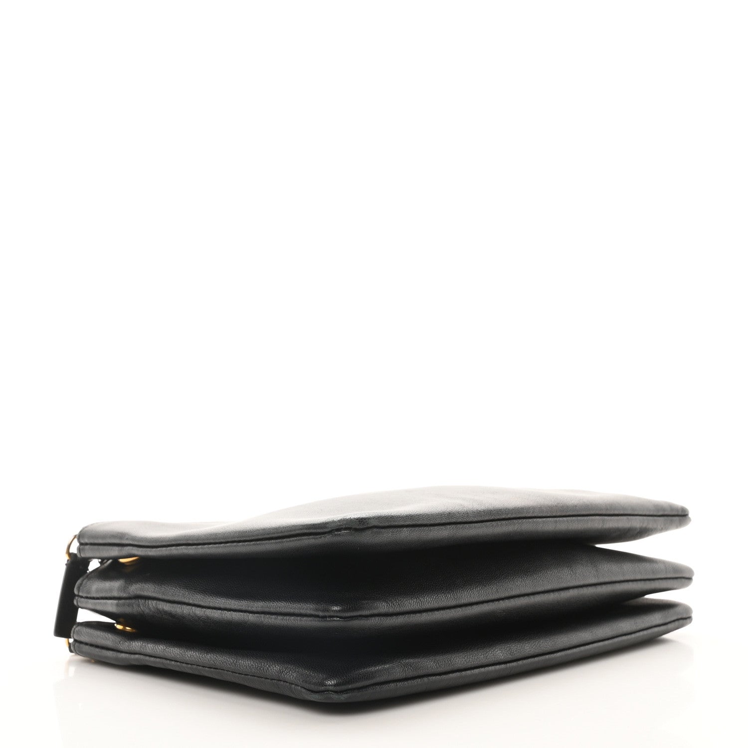 Lambskin Small Trio Crossbody Bag Black