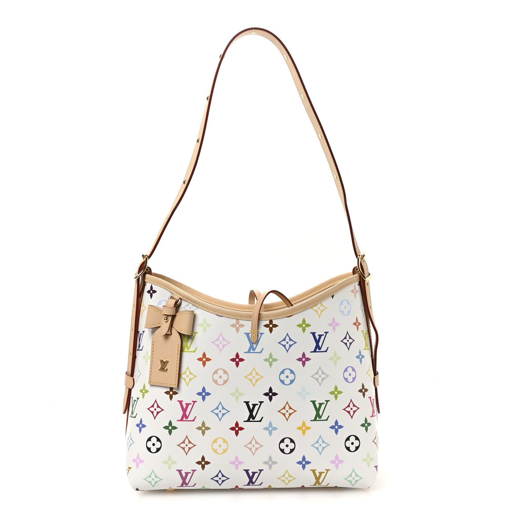LV x TM Monogram Multicolor CarryAll PM White
