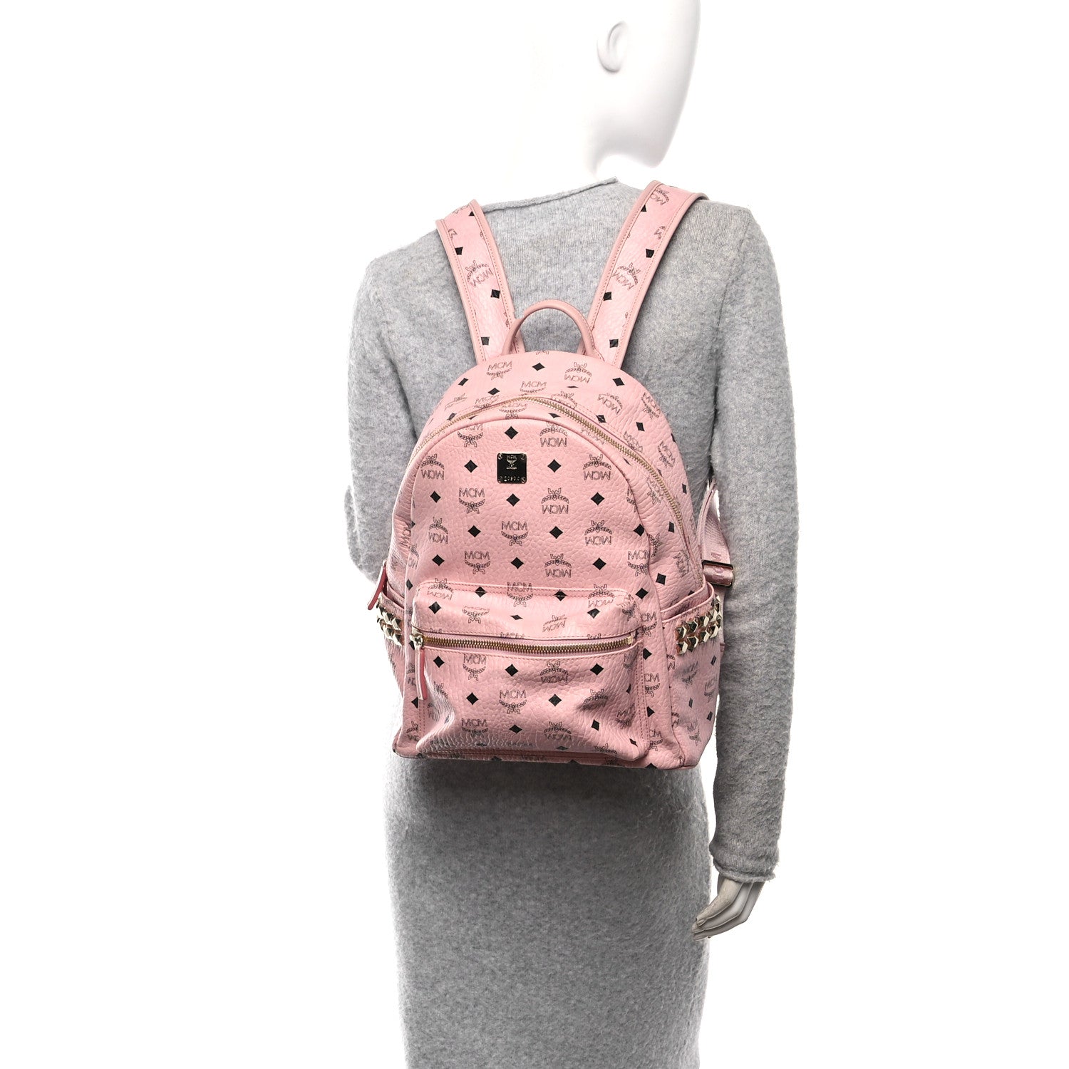 Visetos Small Side Stud Stark Backpack Soft Pink
