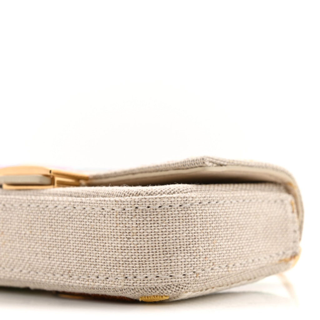Kuban Canvas FF Embroidered Nano Baguette Charm Grezzo Multicolor