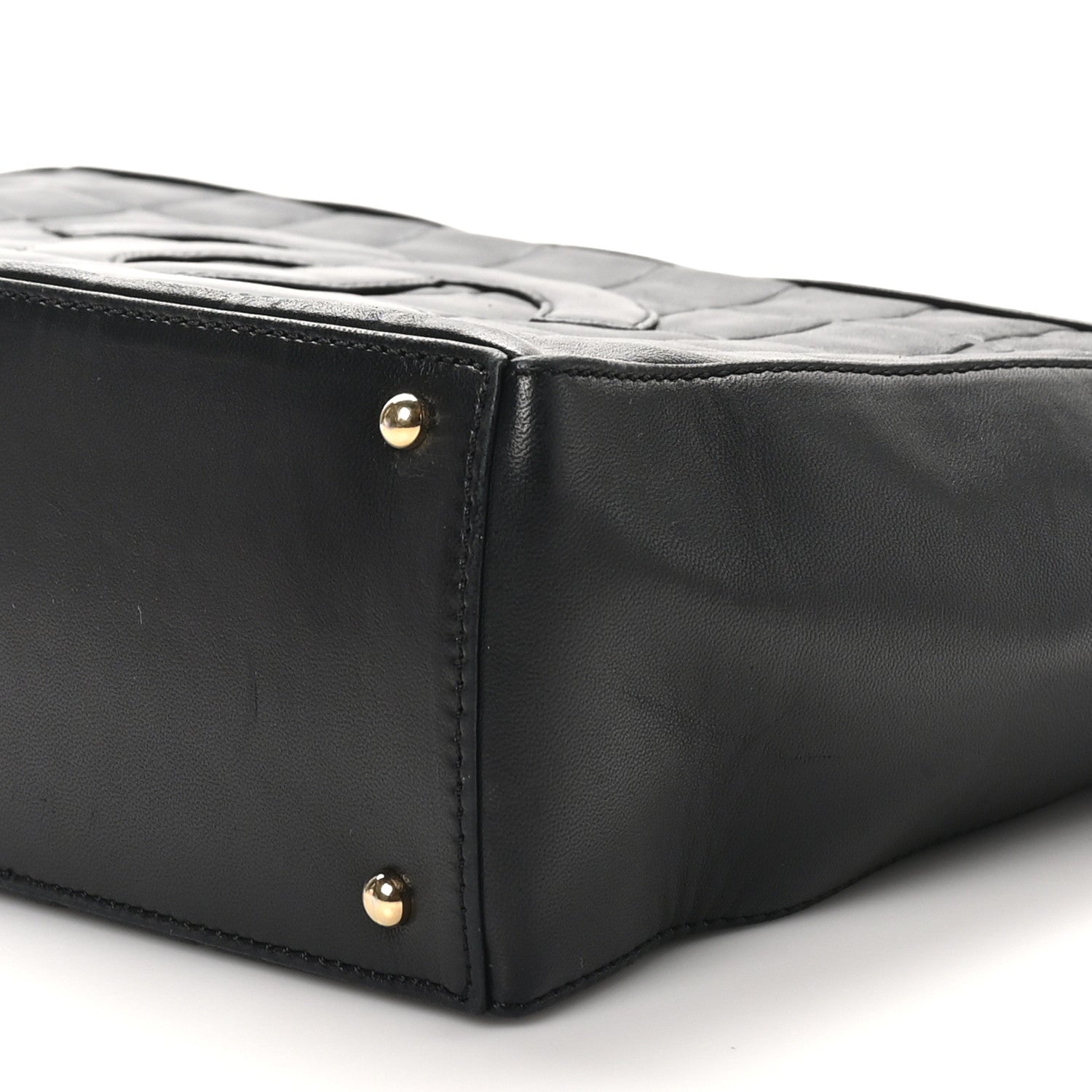 Lambskin Quilted Medium Chocolate Bar Shoulder Bag Black