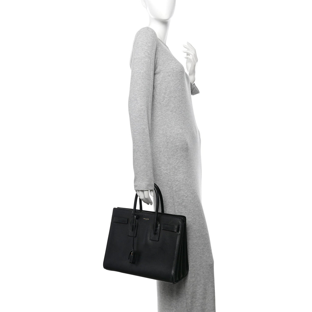 Calfskin Small Sac De Jour Black