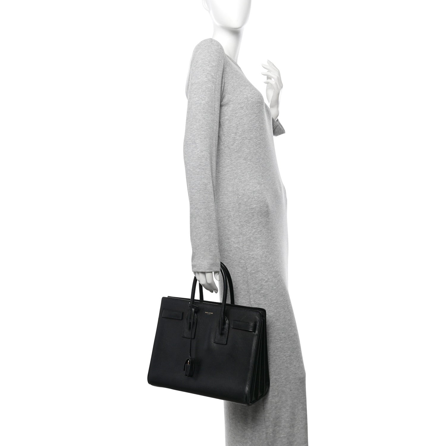 Calfskin Small Sac De Jour Black