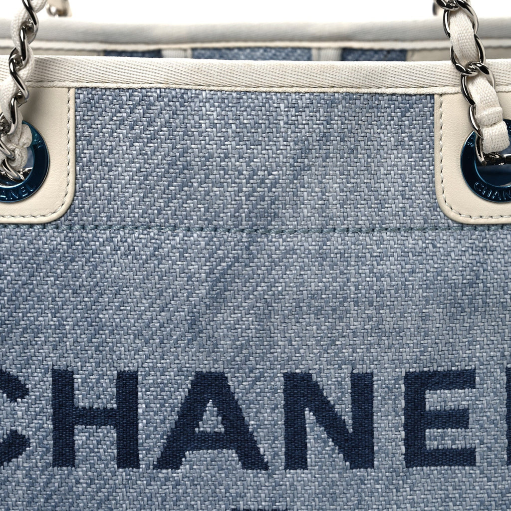 Canvas Small Deauville Tote Denim Blue