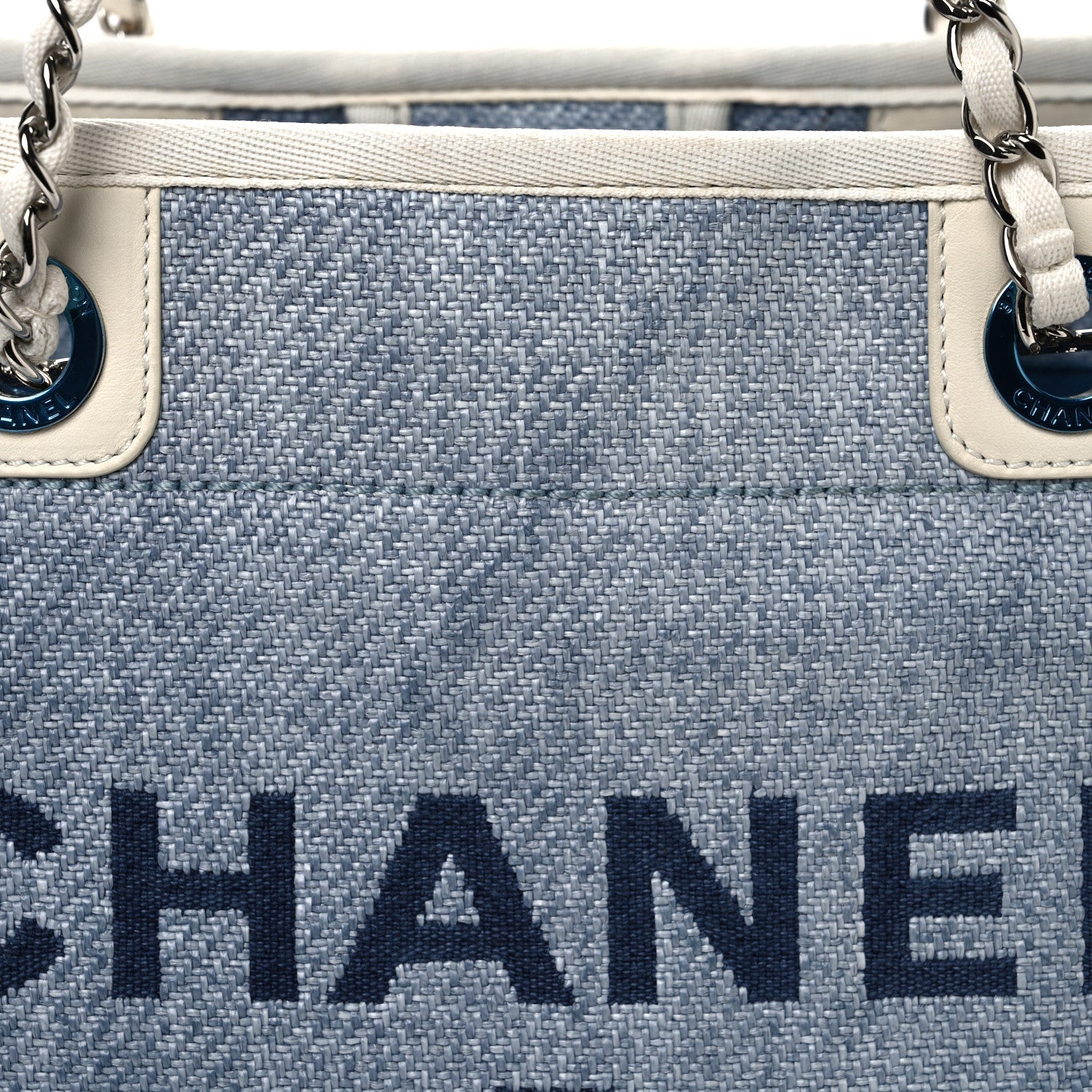 Canvas Small Deauville Tote Denim Blue
