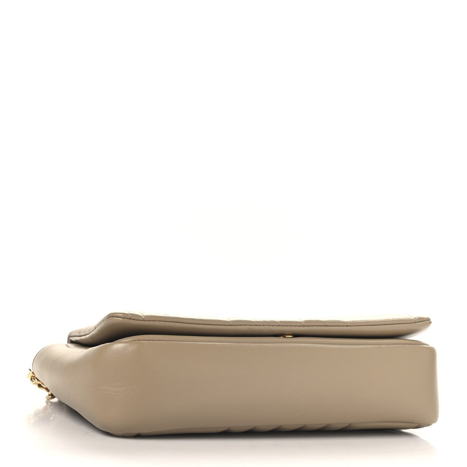 Lambskin Quilted Medium Lola Bag Oat Beige