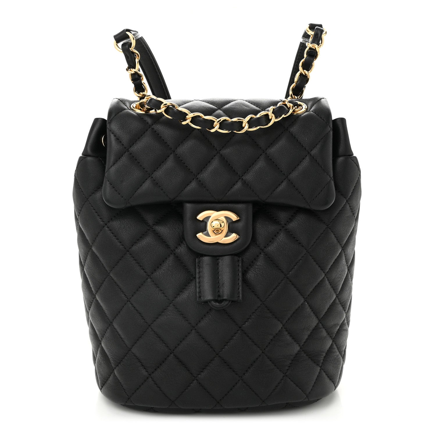 Calfskin Quilted Mini Urban Spirit Backpack Black