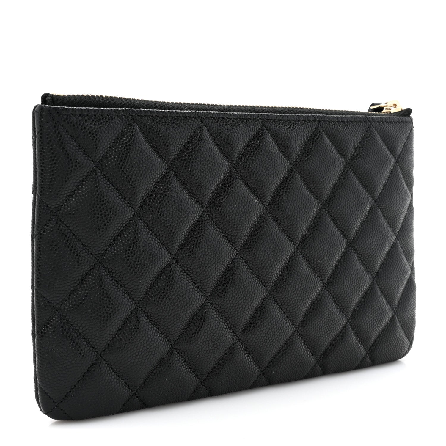 Caviar Quilted Small CC Cosmetic Case Black