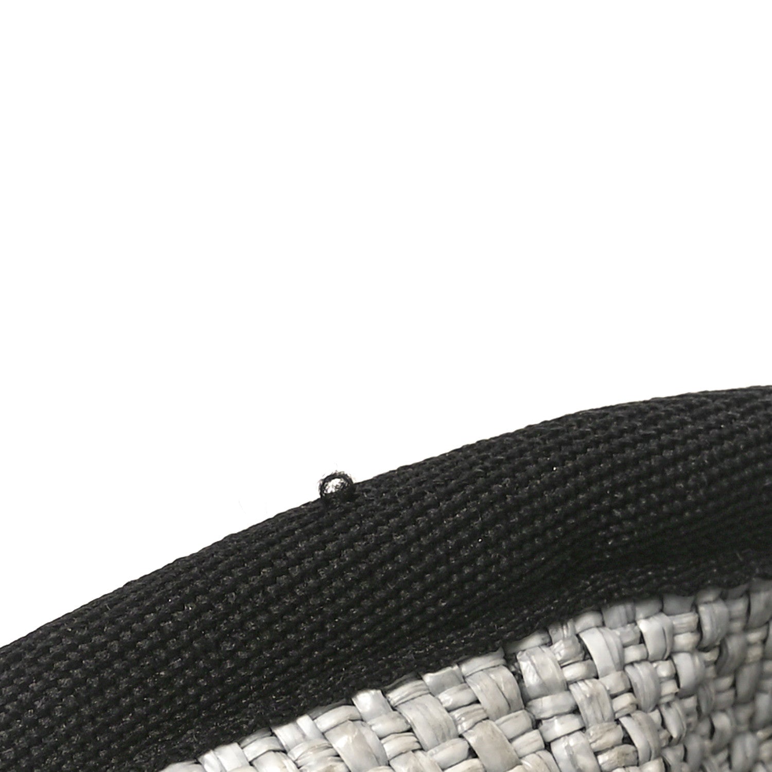 Woven Straw Raffia Small Deauville Tote Grey