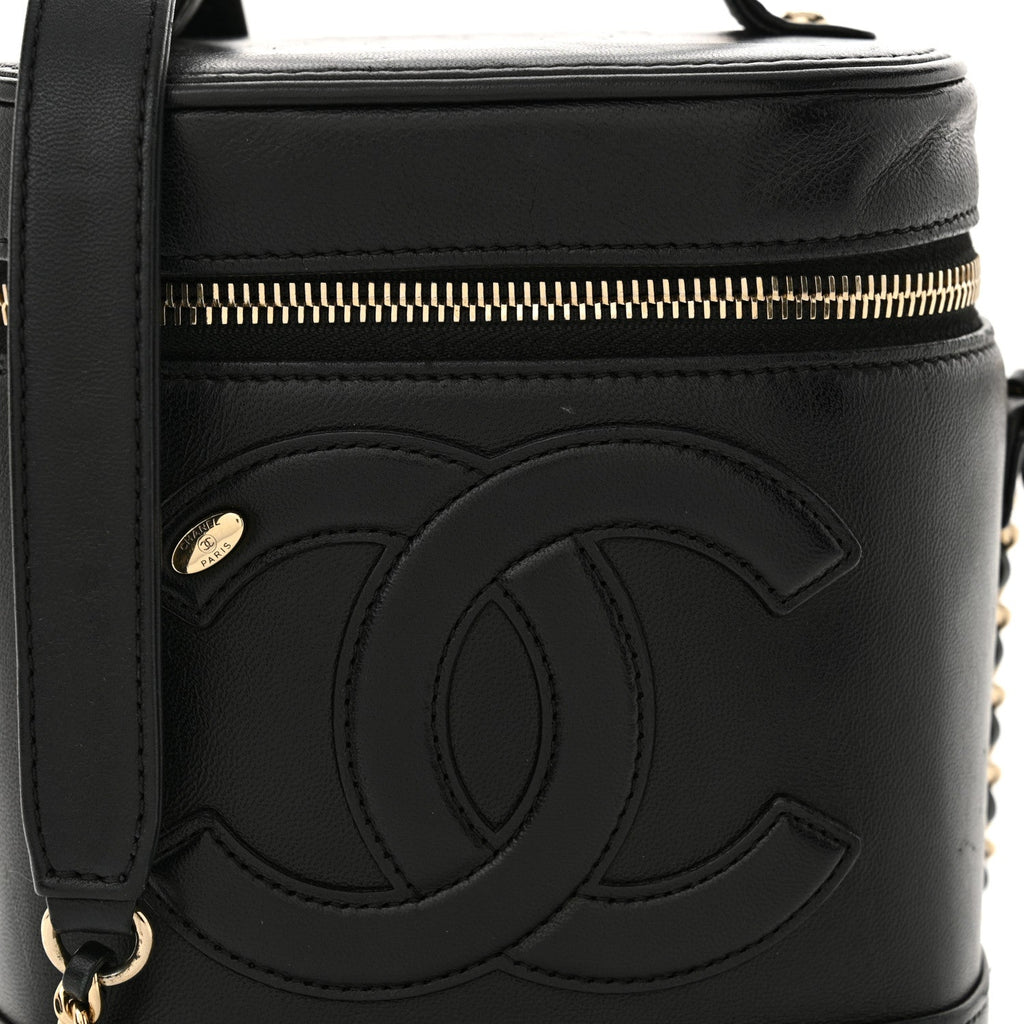Lambskin Timeless Vanity Cosmetic Case Black