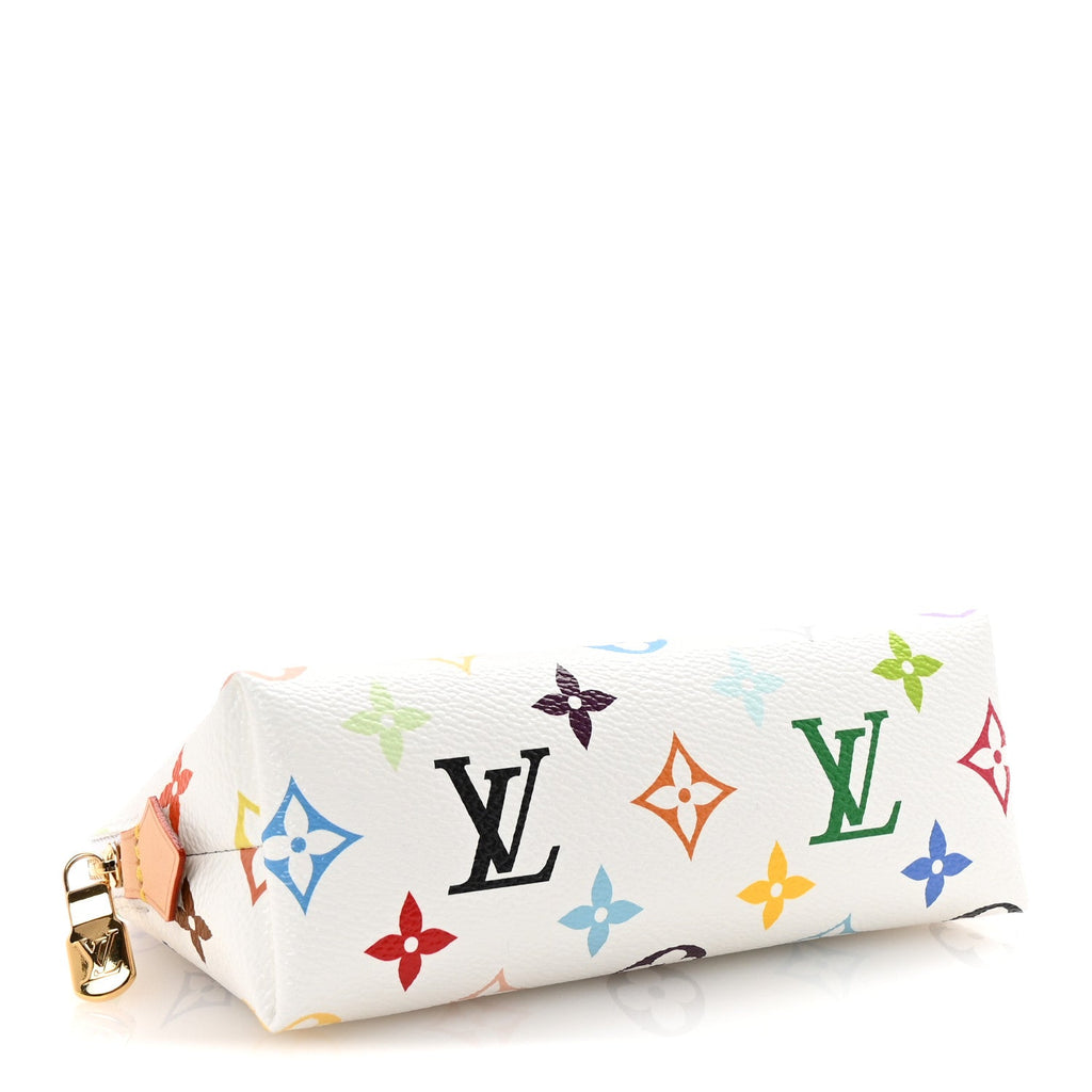 LV x TM Monogram Multicolor Cosmetic Pouch PM White