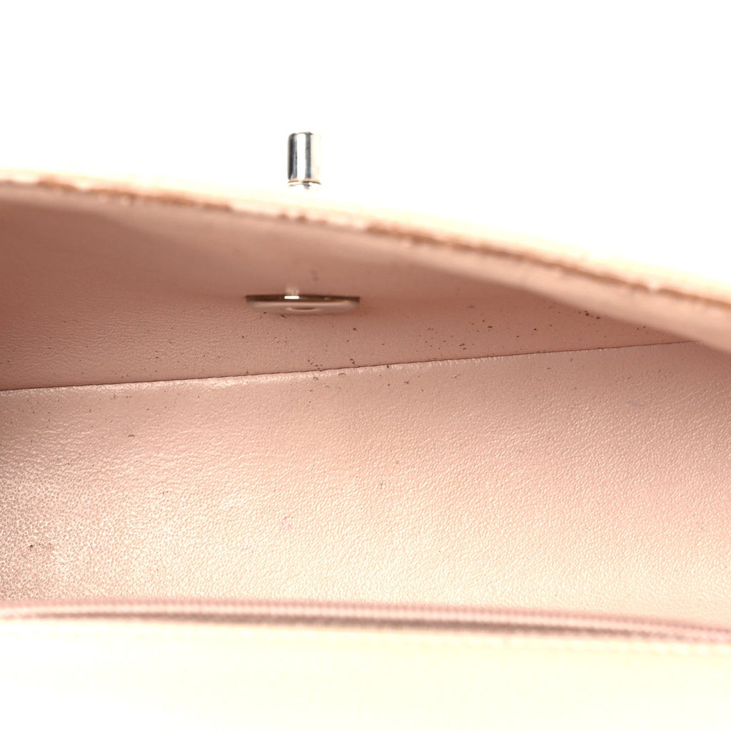 Caviar Quilted Mini Rectangular Flap Light Pink