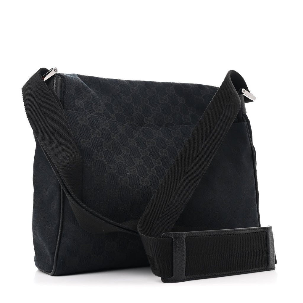 Monogram Small Flap Messenger Bag Black