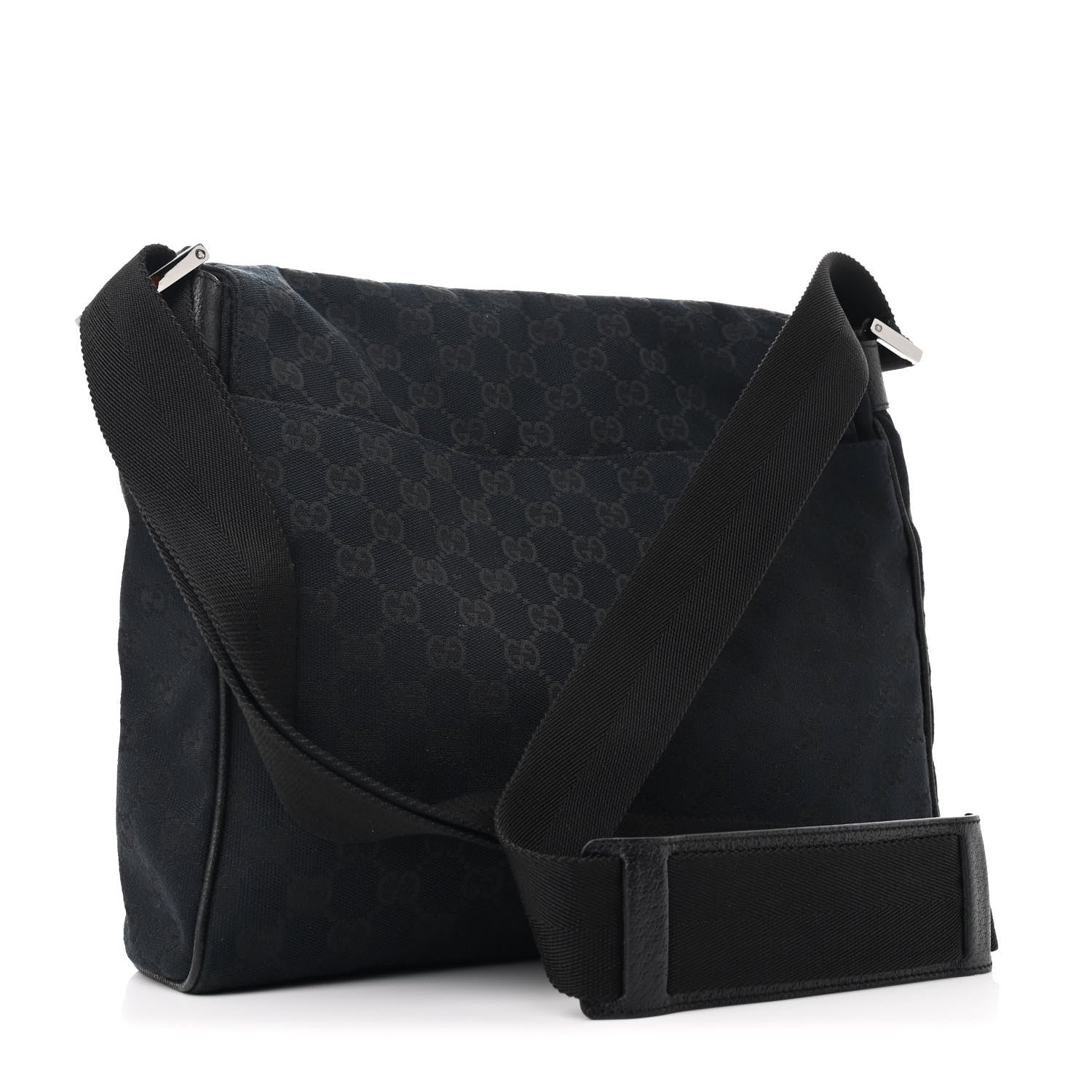 Monogram Small Flap Messenger Bag Black