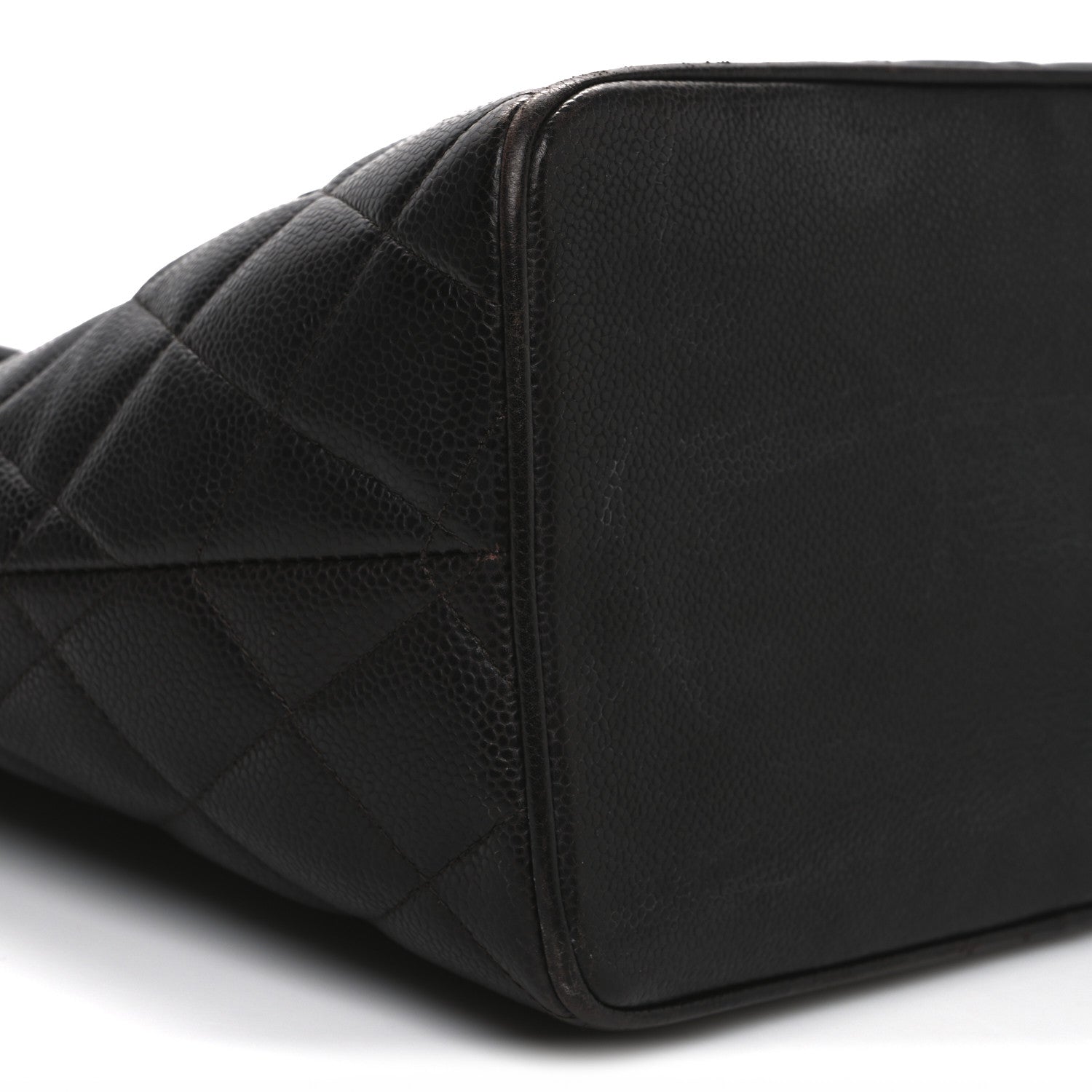 Caviar Quilted Medallion Tote Dark Brown
