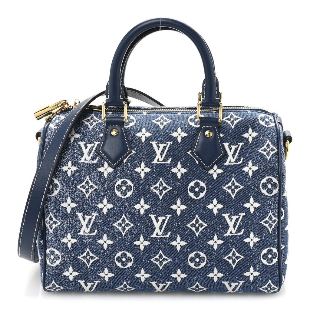Monogram Jacquard Denim Speedy Bandouliere 25 Bleu