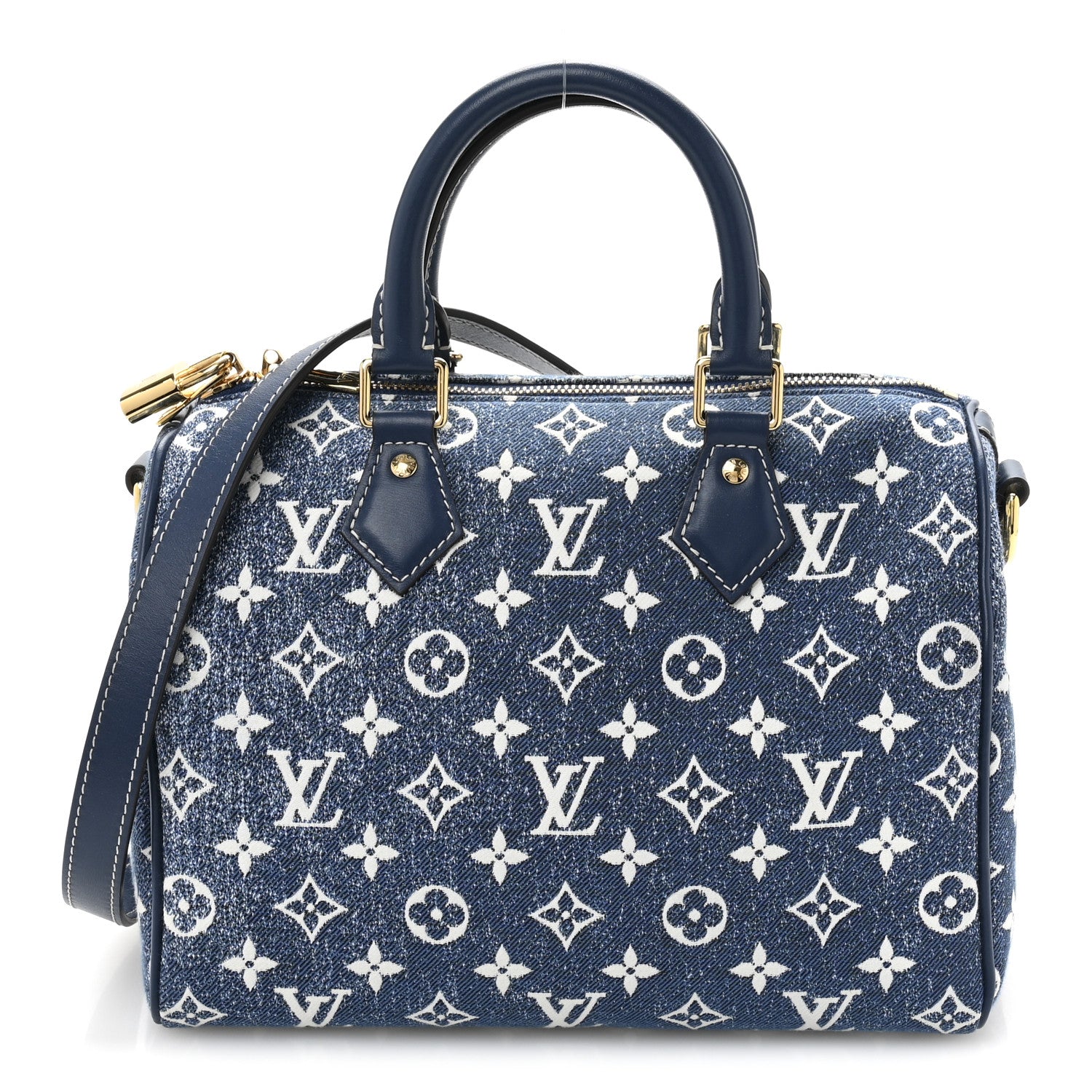 Monogram Jacquard Denim Speedy Bandouliere 25 Bleu