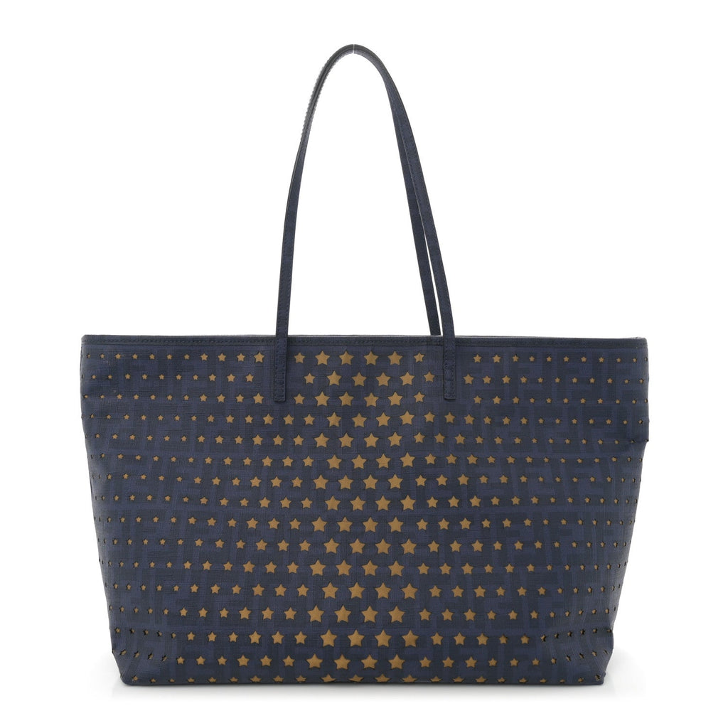 Zucca Spalmati Stars Medium Roll Tote Blue